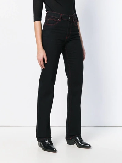 Shop Calvin Klein 205w39nyc Long Straight-leg Jeans In Black