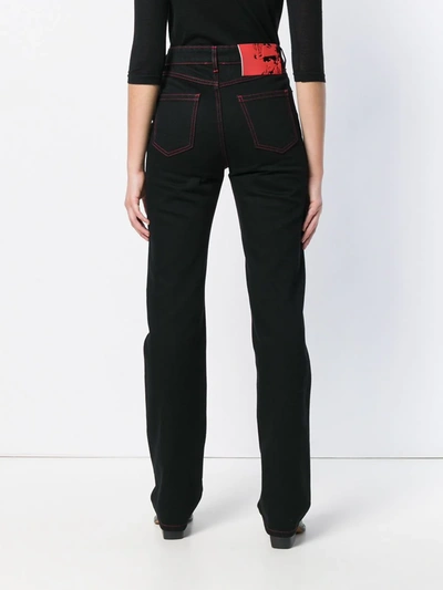 Shop Calvin Klein 205w39nyc Long Straight-leg Jeans In Black