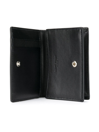 Shop Saint Laurent Small Logo Wallet In Black