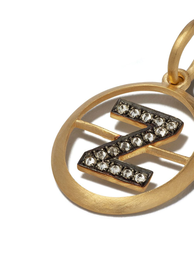 Shop Annoushka 14kt And 18kt Yellow Gold Z Diamond Initial Pendant Necklace In 18ct Yellow Gold