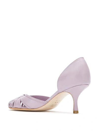 Shop Sarah Chofakian Leather Pumps In Purple