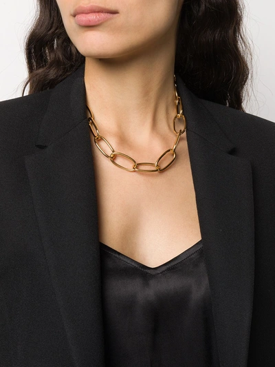 Shop Federica Tosi Lace Bolt Chain Necklace In Gold