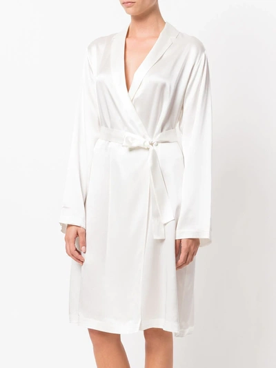 Shop La Perla Short Robe In White