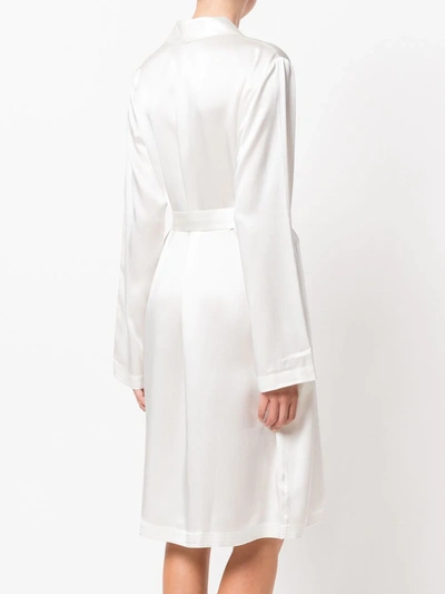 Shop La Perla Short Robe In White