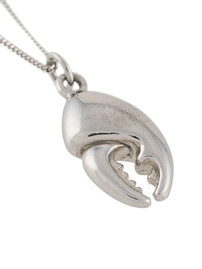 Shop True Rocks Crab Claw Necklace In Silver