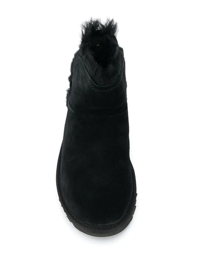 Shop Ugg Fluff Ankle Boots In Black