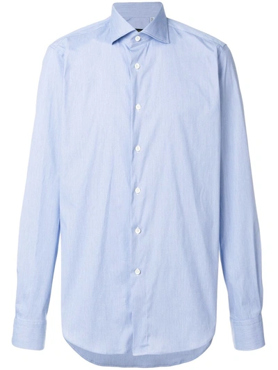 Shop Dell'oglio Classic Long-sleeve Shirt In Blue