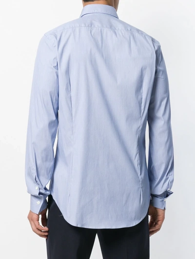 Shop Dell'oglio Classic Long-sleeve Shirt In Blue