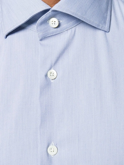 Shop Dell'oglio Classic Long-sleeve Shirt In Blue