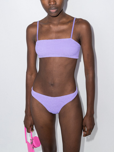 Hunza G Gigi Crinkle Two-piece Bikini Set In Neutrals