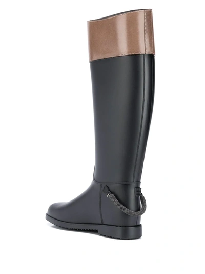 Shop Brunello Cucinelli Stirrup-strap Riding Boots In Black