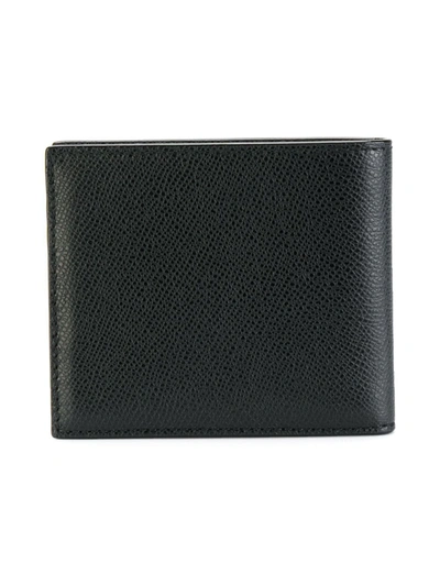 Shop Bally Striped Billfold Wallet In Black
