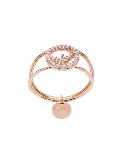 Fendi crystal detail pendant ring deals