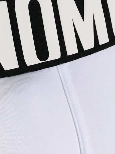 Shop Moschino Logo Waistband Boxers In White