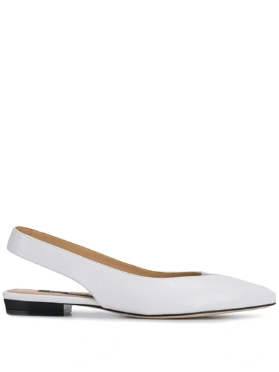 Shop Sergio Rossi Sr Milano Slingbacks In White