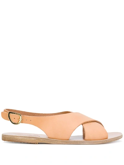 Shop Ancient Greek Sandals Maria Flat Sandals In Neutrals