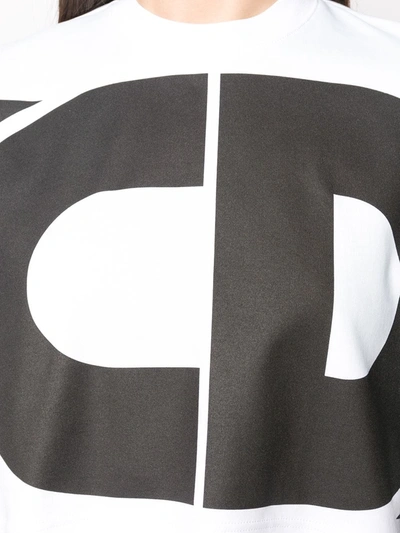 Shop Gcds Logo-print Cropped Top In White