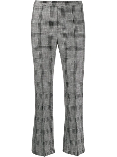 Shop Isabel Marant Plaid Cropped Trousers In Black