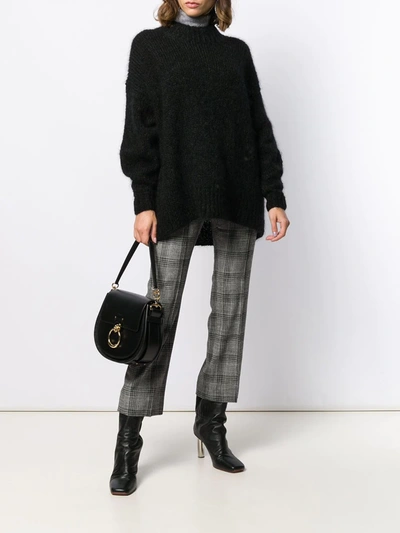 Shop Isabel Marant Plaid Cropped Trousers In Black