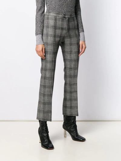 Shop Isabel Marant Plaid Cropped Trousers In Black