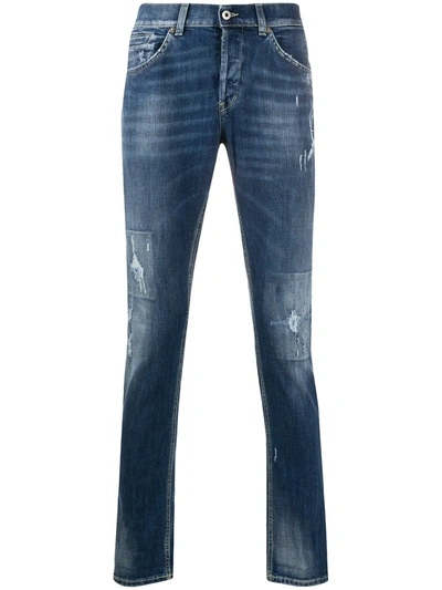 Shop Dondup George Mid-rise Skinny Jeans In Blue