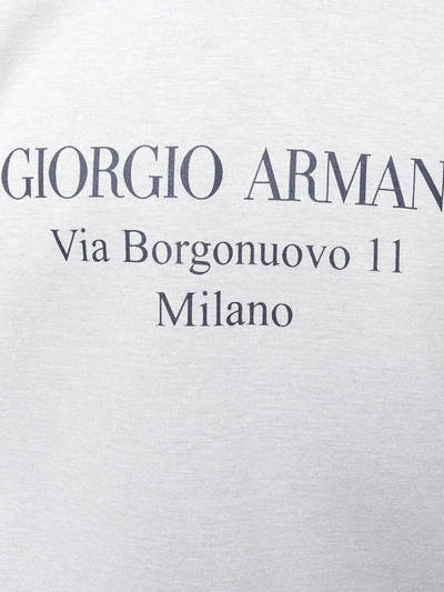 Shop Giorgio Armani Logo Sweatshirt In Grey
