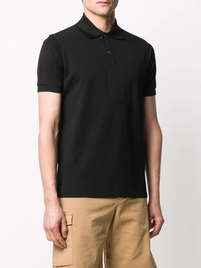 Shop Paul Smith Piqué Polo Shirt In Black