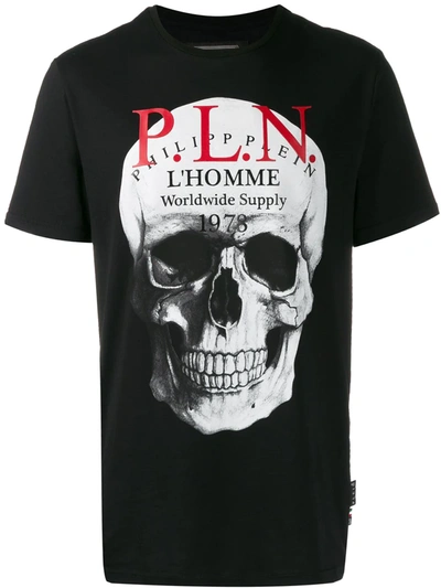 Shop Philipp Plein Skull Print T-shirt In Black