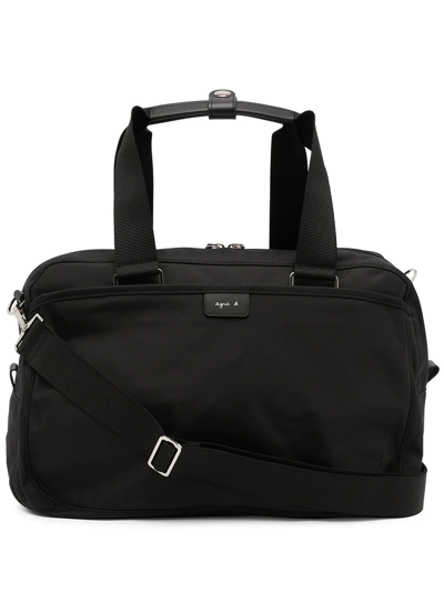 Agnès B. Logo Tag Small Holdall In 黑色