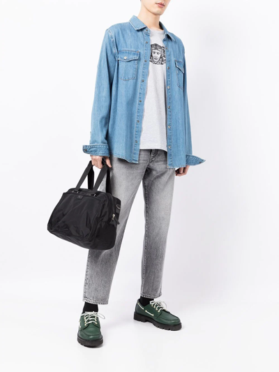 Agnès B. Logo Tag Small Holdall In 黑色