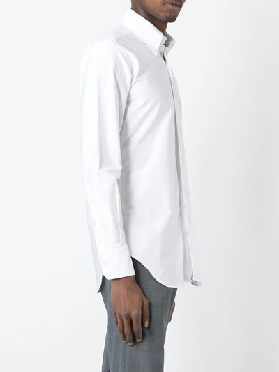 Thom Browne Long-sleeve Button-down Oxford Shirt In Blue