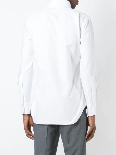 Thom Browne Long-sleeve Button-down Oxford Shirt In Blue