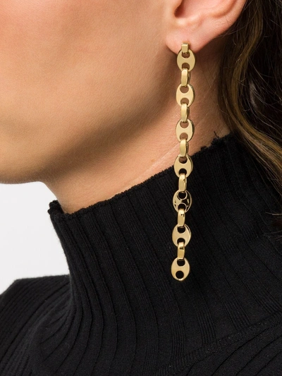 Rabanne Eight Nano Gold-tone Drop Earrings In Gold