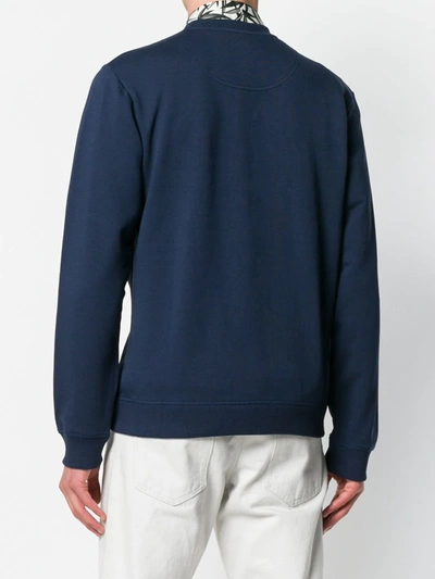 Shop Kenzo Tiger Embroidered Sweatshirt In Blue