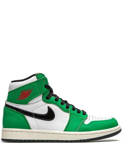 Shop Jordan Air  1 Retro High Og "lucky Green" Sneakers