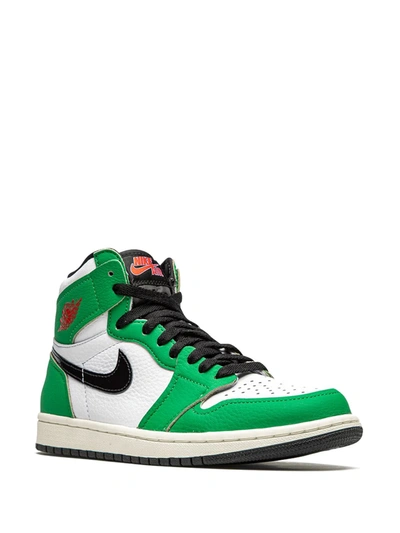 Shop Jordan Air  1 Retro High Og "lucky Green" Sneakers