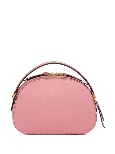 Shop Prada Odette Saffiano Mini Bag In Pink