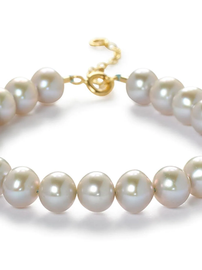 Shop The Alkemistry Pearl Beaded Bracelet In Gold