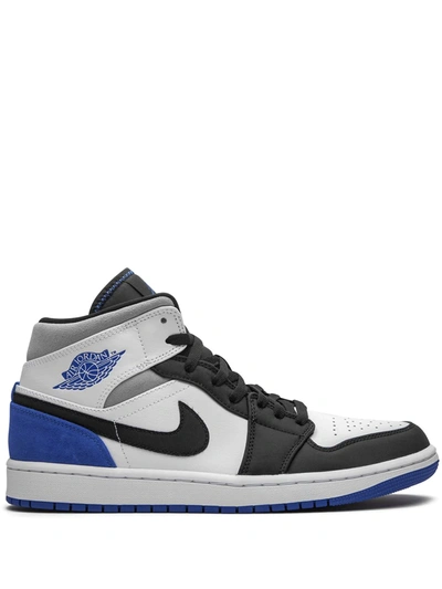 Shop Jordan Air  1 Mid Se "game Royal Black Toe" Sneakers In White
