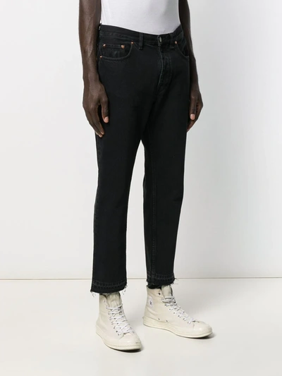 Shop Harmony Paris Straight Leg Cropped Jeans In Black