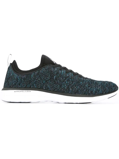 Shop Apl Athletic Propulsion Labs Mélange Lace-up Sneakers In Blue