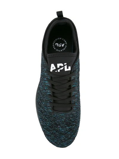 Shop Apl Athletic Propulsion Labs Mélange Lace-up Sneakers In Blue