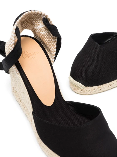 Castaã±er Suede Platform Espadrilles In Black