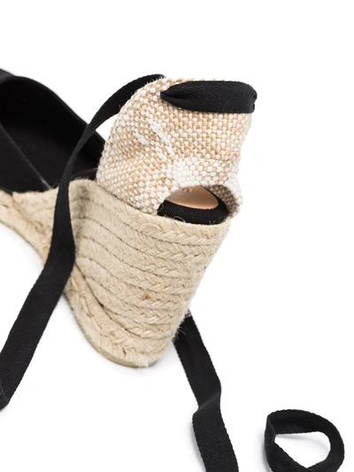 Castaã±er Suede Platform Espadrilles In Black