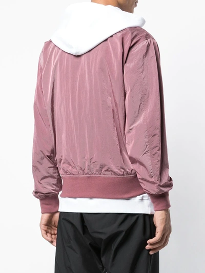 Shop Palace F-light Logo-patch Jacket In Pink