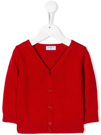 Shop Siola V-neck Cardigan In Red