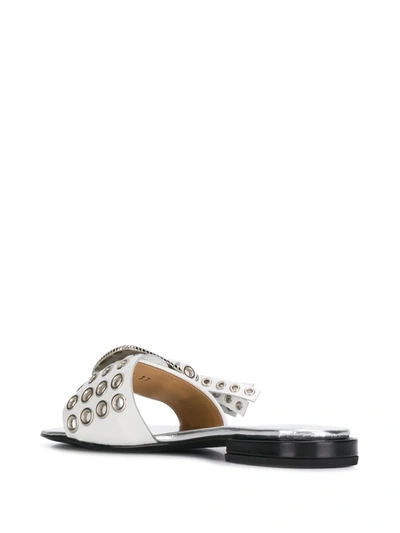 Shop Toga Studded Buckled Sandals In Silver