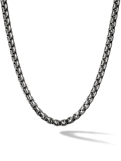 Shop David Yurman Sterling Silver Box Chain Necklace In Ss