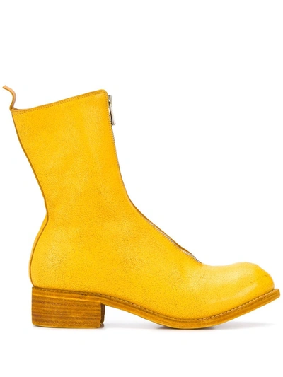 Shop Guidi High Ankle Boots In Yellow