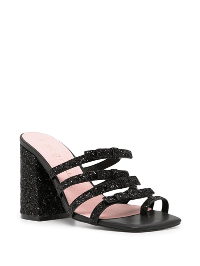 Shop Macgraw Dorothy Glitter-detail Sandals In Black
